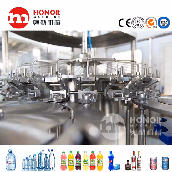 병에 넣어진 가스 음료 맥주 스테인리스 포장 통합 자동 생산 라인